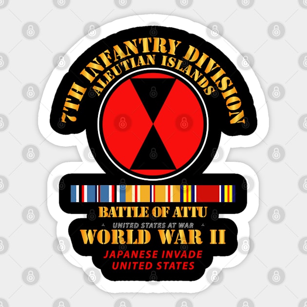 7th ID - Battle of Attu w SVC Sticker by twix123844